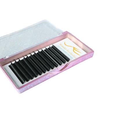 China Natural Long sample 0.15 0.20  flat ultrathin Volume Individual Flat Lashes Shape  Matte ultra blackflat  Eyelash Extensions sample for sale