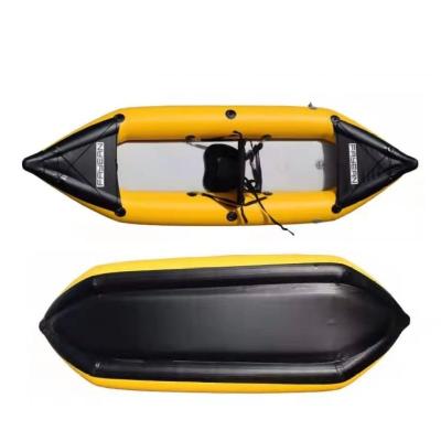 China Talos Kayak PVC Single Running Point Drop Cheap Pedal Fishing Inflatable Float Kayaks for sale