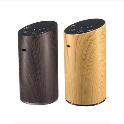 China Car Mini Small Portable Wireless Waterless Automatic Bedroom Humidifier Wooden Aroma Diffuser for sale