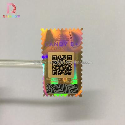 China Anti-fake 3D Security QR Code Hologram Anti-Counterfeiting Custom Sticker for sale