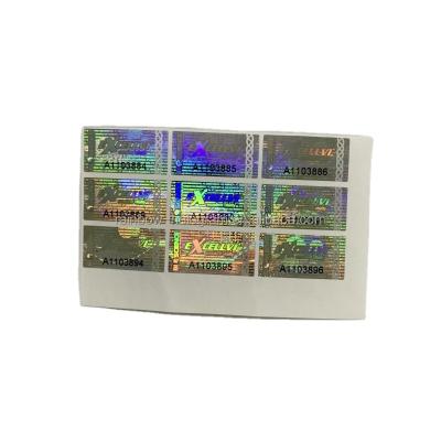 China Anti-counterfeit Security Black Serial Number Hologram Anti-counterfeit Sticker for sale