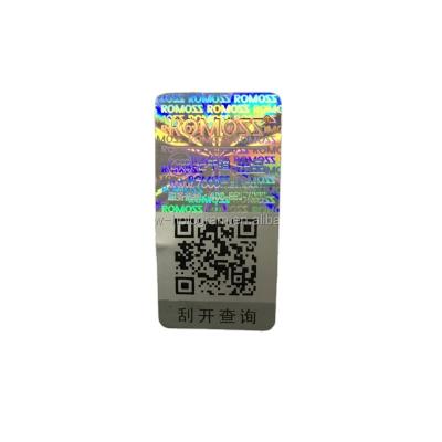 China Custom Anti-fake 3D Anti-counterfeit Security QR Code Hologram Sticker for sale