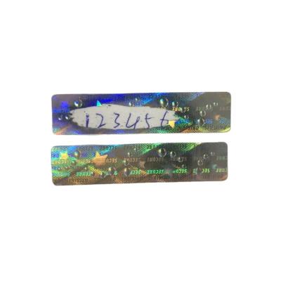 China Custom Anti-Counterfeit 3D Laser Security Holographic Scratch Sticker for sale