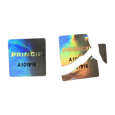 China 3D Laser Anti-Counterfeiting Custom Security Hologram Fragile Sticker for sale