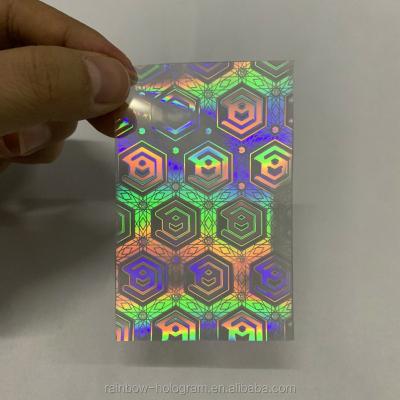 China Transparent 3D Anti-Counterfeit Security Laser Hologram ID Overlay for sale