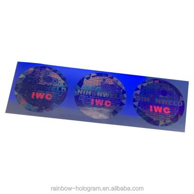 China 3D Hologram Anti-Counterfeit Security Hologram UV Sticker for sale