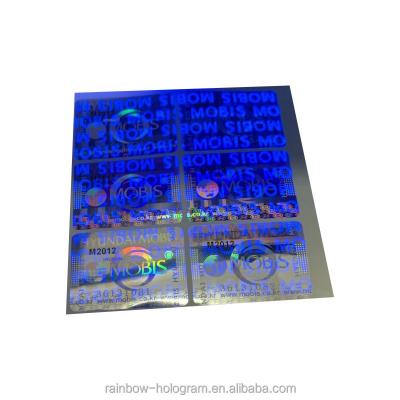 China Laser Anti-Counterfeiting Custom Security UV Hologram Sticker for sale