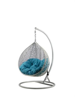 China Modern Custom Design Balcony Egg Rattan Wicker Patio Garden Swing Relax Chair Swing Chair Swing Basket PE Fuiniture villa fuiniture for sale