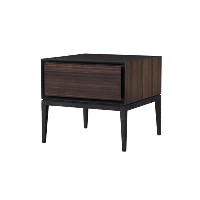 China Minimalist Modern Eucalyptus Veneer Living Room Wooden Grade HDF Side Table E1 for sale