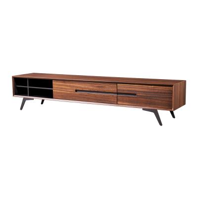 China E1 Contemporary Contemporary Grade HDF With Eucalyptus Veneer Carbon Steel Legs TV Cabinet for sale