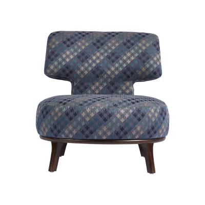 China Modern Contemporary Floral Fabric Wood Frame Living Room Lounge Chair for sale