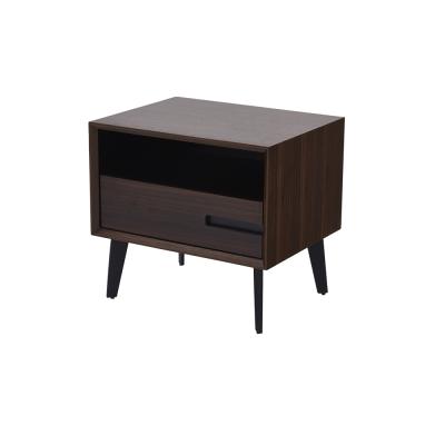 China E1 contemporary contemporary grade HDF with eucalyptus veneer steaming finishes carbon steel legs bedroom bedside closet for sale