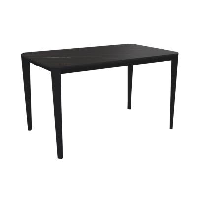 China Contemporary Design Saint Laurent Sintered Stone Metal Frame Medium Dining Table for Dining Room for sale