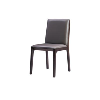 China Customizable Modern Milan Leatherette Wood Frame Dining Chair for sale