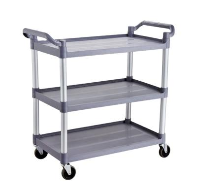 China Commercial Stainless Steel Aluminum Plastic Heavy Duty Hotel Catering Serving Economy 3 Tier Kitchen Serving Cart Food Service Cart for sale