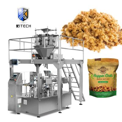 China KL-210 Full Automatic Rotary Type Chemical Premade Bag Chips Snack Pork Floss Weighing And Packing Machine for sale