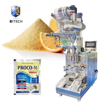 China Automatic Food Auger Filling 3 Side Seal Protein Powder Sachet Packing Machine for sale