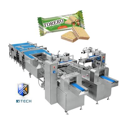 China Kinghanlong Factory Direct Sales Multifunctional Food Biscuit Food Automatic Wafer Packing Line for sale