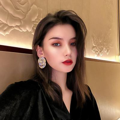 China 2021 Fashion High Shiny Polished Pearl Studs Women Stainless Steel Earrings Jewelry Earrings for sale