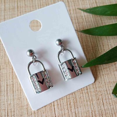 China ALLOY Vintage Love Lock 925 Sterling Silver Earrings Women Earrings for sale