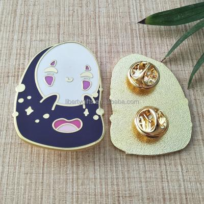 China China No Face Kaonashi Faceless Lapel Pin Badge Kaonashi Pin Badge for sale