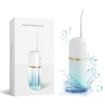 China 2022 Mini Portable Oral Irrigator Outdoor Tooth Cleaner Electric Cordless Water Flosser Dental for sale