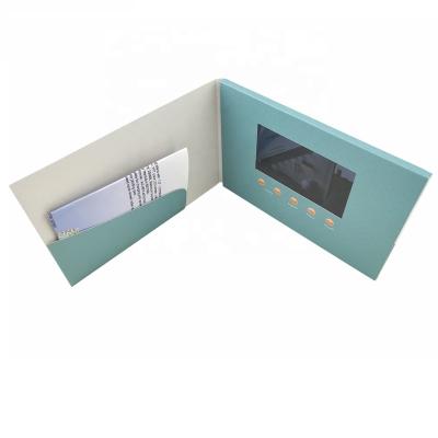 China Europe Advertising VCR Greeting Card LCD Size Video Brochure Promotional Video Gift Vouchers for sale