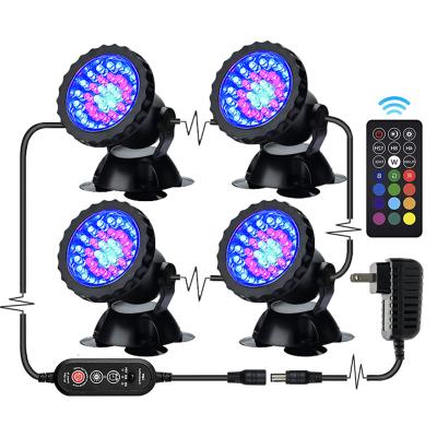 China Outdoor Garden Pond Spotlight IP68 Waterproof Light Waterproof RGB Color Landscape Dimmable Diving Decorative Light for sale