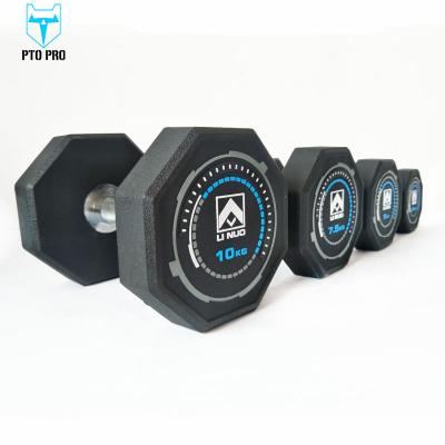 China Best Selling Esercise Factory Directly PU Eight Square Dumbbell Top Quality for sale