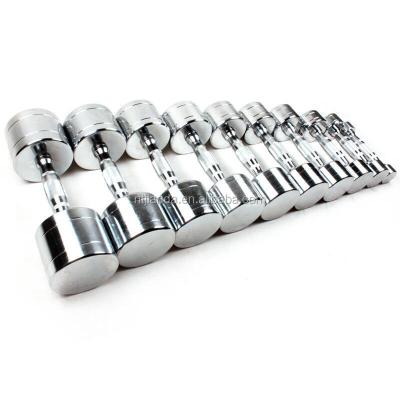 China Enviromentally Friendly Durable Fitness Center Weight Lifting Chromed Dumbbell for sale