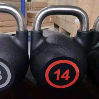 China New Body Buiding Factory Style Gym Equipment Competition Kettlebell PU for sale