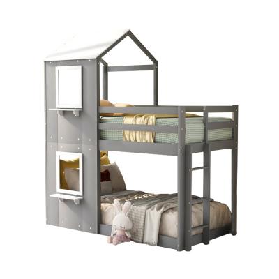 China Modern Customized Household Children's Bedroom Bunk Bed Kindergarten Wooden Sleep Bed With Stairs for sale