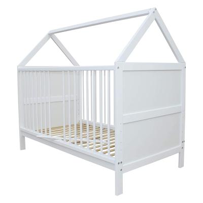 China Modern baby cot Junior Bed House solid white convertible 140 x 70 cm for sale