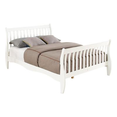 China Single Bed Solid Pine Wood Bed Single Double Wooden Bed Designs for sale