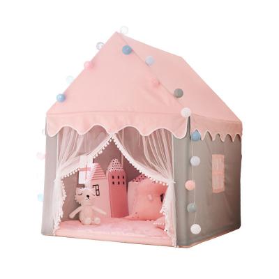 China Children's Toy Children's Toy Play Tent Cute Pink Princess Castle House Tent Outdoor Indoor Sports Playhouse For Girls for sale