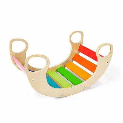 China 2022 Factory Factory Arch Children Kids Climbing Frame Kids Rocking Chair Indoor Wooden Toddler Modern for sale