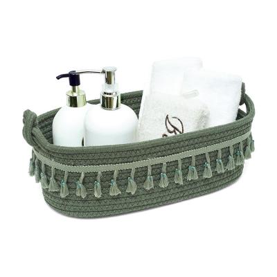 China Country Hot sale ins style cotton rope bathroom products Baskets Household sundries Cotton rope storage organizer for sale