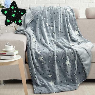 China Jacquard Christmas Thanksgiving Blanket Gifts for Birthday Kids Women Girls Boy Glow in Dark Constellation Blanket for sale