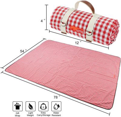 China Portable Factory Customized Beach Mat Or Family Outdoor Camping With Carry Strap Portable Party Picnic Blanket Waterproof for sale