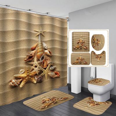 China Modern Made In China Custom Design Bath Cover Shower Curtain Set Custom Printed Wholesale Waterproof Shower Curtain 72X72 for sale