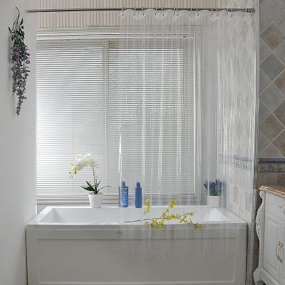 China Fashionable Wholesale Clear Peva Sustainable Geometric Waterproof Bathroom Bath Shower Curtain for sale