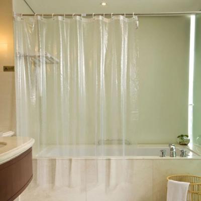 China Waterproof Sustainable Semi-Transparent PEVA And Mold Proof Thickened Clear Shower Curtain for sale