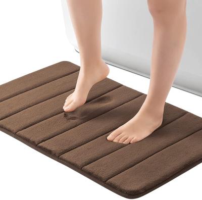 China Modern Factory Hotsale Non Slip Bathroom Covers Bath Room Floor Mat Mat Memory Foam Absorbent Ultra Soft Cover for sale