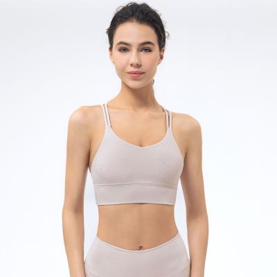 China Wholesale 2022 watering process women yoga bra sports bra fitness clothing wear silver for sale