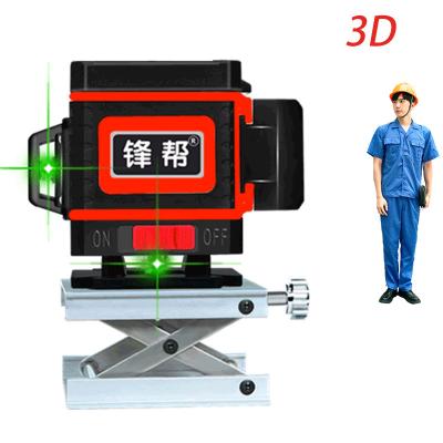 China China Factory Indoor Outdoor Super Cross 12 Line Self Leveling Laser Level Strong Green Beam 3D fengbang for sale