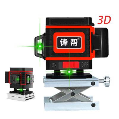 China Indoor Outdoor High Quality Cross 12 Line Horizontal And Vertical Green Laser Level Strong Self Leveling 3D fengbang for sale