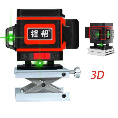 China Wholesale Indoor Outdoor Strong Light China Cross 12 Line Laser Level Green Self Leveling fengbang 3D for sale