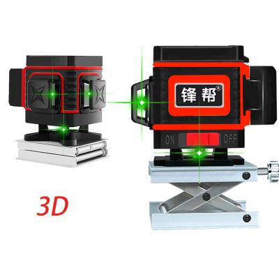 China Indoor Outdoor Horizontal And Vertical Self Leveling Automatic Laser Cross 12 Line Level Green Strong Beam 3D for sale