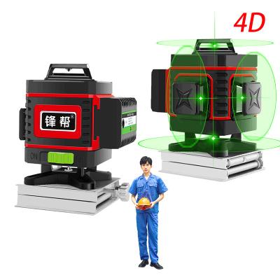 Китай Indoor Outdoor Laser Leveling Battery Operated Machine Cross 16 Laser Level Self Leveling Green Line Lithium 4D продается