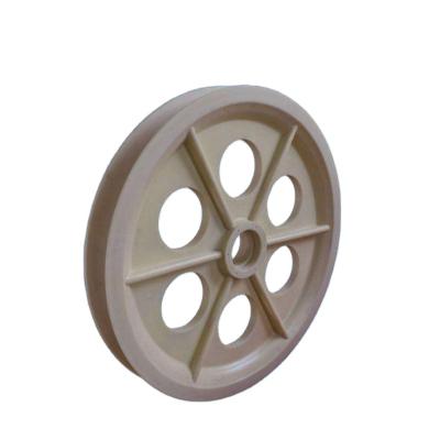 China Customizable Hotels Wear Resistant Large Size Nylon High Pulley Plastic Wheel for sale